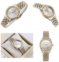 ZEGAREK DAMSKI PAUL LORENS MOCCA cyrkonie złoty +BOX +GRAWER