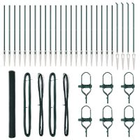 Ogrodzenie z słupkami Zielony 1.6 x 50 m Stal pokryta PCV