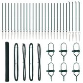 Ogrodzenie z słupkami Zielony 1.6 x 50 m Stal pokryta PCV