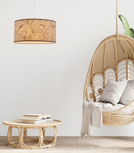 Papirus lampa wisząca 1x60W E27 abażur beżowy na Arena.pl