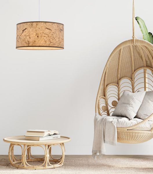 Papirus lampa wisząca 1x60W E27 abażur beżowy zdjęcie 2