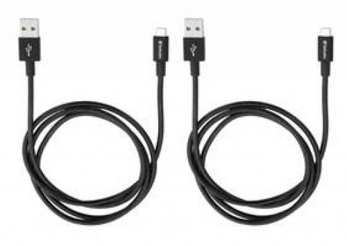 Kabel Verbatim USB/micro USB, 1m + 1m (48874) Czarny na Arena.pl