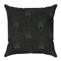 POSZEWKA WACHLARZE WELUR VELVET 40 X 40 CM CZARNA