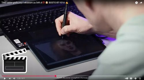 Tablet graficzny BOSTO BT-101A 10,1'' Profesjonalny EKRANOWY 5080LPI 16384 na Arena.pl