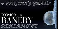 BANER REKLAMOWY OCZKOWANY 100x50 z laminatem płynnym ZAPROJEKTOWANIE GRATIS