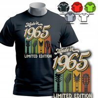 KOSZULKA T-SHIRT MĘSKI - MADE IN 1965 ROCK NA 60 URODZINY - S