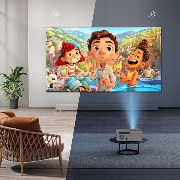 Projektor mini Rzutnik LED WiFi Android TV FULL HD 4K Autofocus do zdjęcie 12