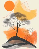 Plakat 40x50cm Drzewo Na Przestrzeni