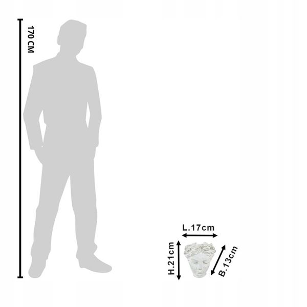 Clayre & Eef Osłonka 21 x 17 cm beton zdjęcie 5