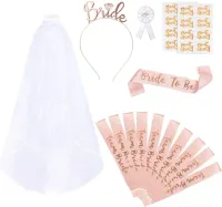 ZESTAW SZARFA WELON TATUAŻE WIECZÓR PANIEŃSKI PANNA MŁODA