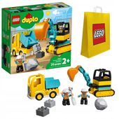 KLOCKI LEGO DUPLO 10931 CIĘŻARÓWKA I KOPARKA GĄSIENICOWA DLA DZIECI +