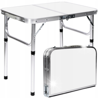 STÓŁ STOLIK TURYSTYCZNY SKŁADANY W WALIZKĘ KEMPINGOWY ALUMINIOWY 60x45 cm