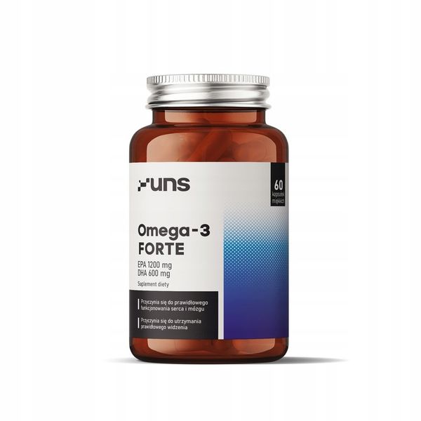 UNS OMEGA 3 FORTE + VIT E. 60 KAPS. ZDROWE SERCE zdjęcie 1