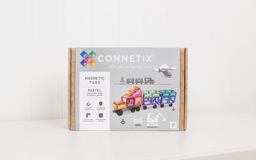 KREATYWNE KLOCKI MAGNETYCZNE POCIĄG 50 EL PASTEL TRANSPORT PACK CONNETIX na Arena.pl
