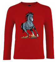 Bluzka t-shirt z długim rękawem Konie