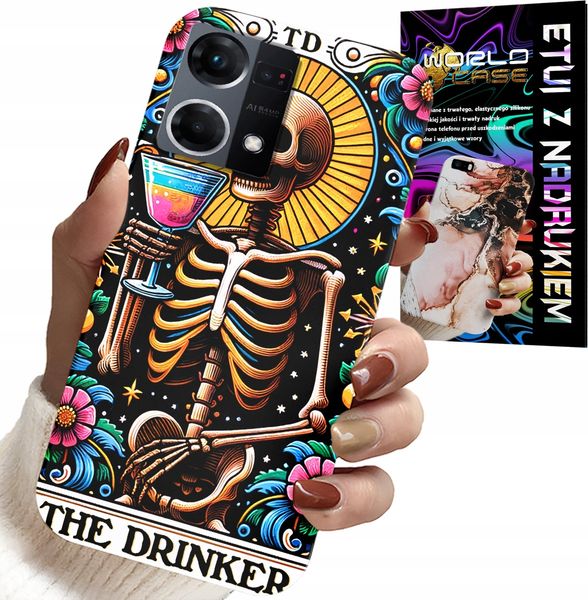 ETUI DO OPPO RENO7 4G - THE DRINKER ALKO WINKO DRINK WZORY CASE zdjęcie 1