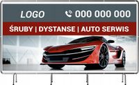 BANER REKLAMOWY 130x80cm projekt w cenie dużo wzorów AUTO SERWIS TWOJE LOGO