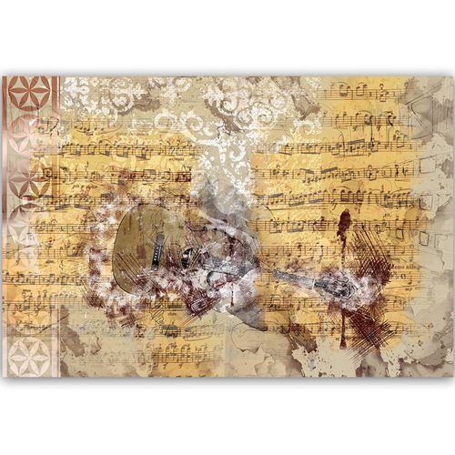 Obraz na płótnie - Canvas, Abstrakcja z gitarą 120x80 na Arena.pl