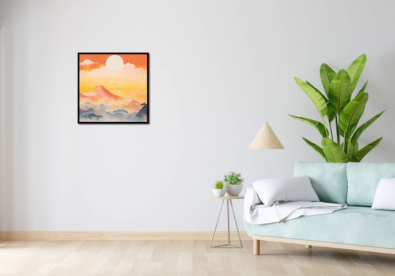 Plakat 60x60cm Świt nad Krainą Ciszych Gór zdjęcie 4