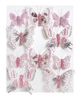 motyl brokat na klipie 10szt 173can19190