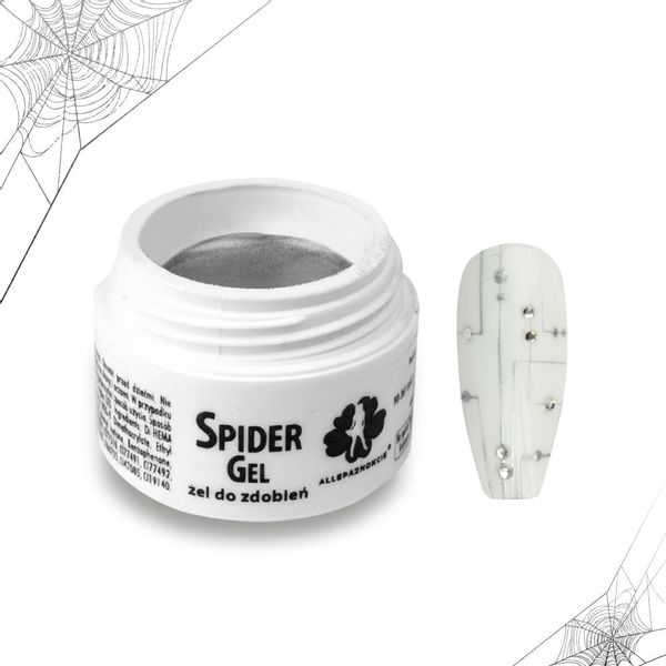 Żel do zdobień Spider Gel srebrny silver 3 ml zdjęcie 1