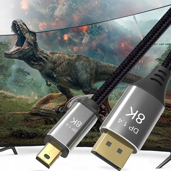 KABEL MINI DISPLAYPORT DO DISPLAYPO DP 1.4 PRO 8K 4K 144 Hz THUNDERBOLT 2M zdjęcie 2