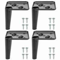 Noga nóżka meblowa do sofy tapicerki, H-100, Czarny mat, 4 sztuki