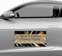 MAGNES na samochód reklamowy MATA MAGNETYCZNA 30x60 USŁUGI FRYZJERSKIE