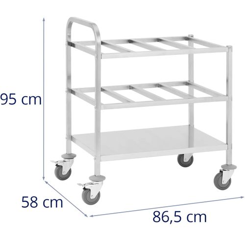 Wózek kelnerski transportowy na 24 pojemniki GN 1/6 do 450 kg na Arena.pl