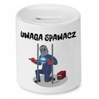 Skarbonka Prezent Dla Spawacza Uwaga Spawacz Z Nadrukiem Ze Zdjęciem