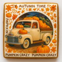 CIASTKO LUKROWANE WHITE PERL PUMPKIN ROZ.XL POZIOM JESIEŃ RĘCZNIE ROBIONE