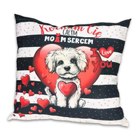 poduszka 38 x 38 cm Kocham Cię całym moim sercem - 3335WAL2