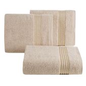 Ręcznik z bordiurą i błyszczącą nicią LILA 30X50 beżowy