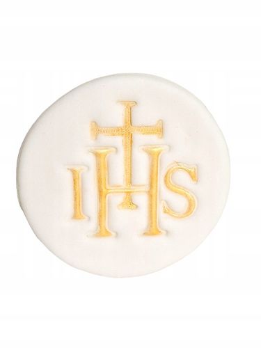 ZESTAW CUKROWY KOMUNIA KSIĄŻECZKA + HOSTIA BIAŁA komunijny dekoracja TORT N na Arena.pl