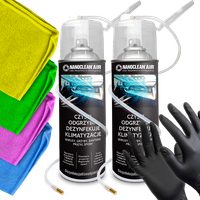 2X NANOCLEAN 400ML CZYSZCZENIA ODGRZYBIANIA KLIMATYZACJI BIOBÓJCZY 4 FIBRY