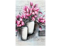 100 70CM OBRAZ PŁÓTNO MAGNOLIE WAZONACH PŁÓTNO RAMA