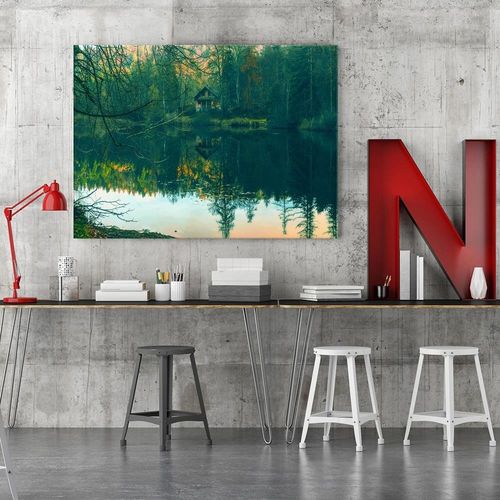 Obraz na płótnie - Canvas, Dom nad jeziorem 3 90x60 na Arena.pl