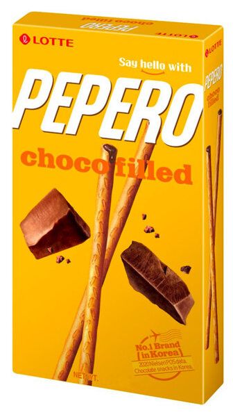 Paluszki Pepero Nude - wypełnione czekoladą 45g - Lotte zdjęcie 1