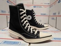 Converse Chuck 70 De Luxe Spiczaste palce Hi Damskie buty 9.5 Płótno Czarne