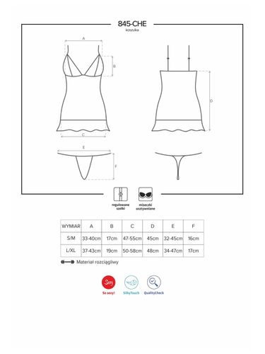 845-CHE-5 koszulka i stringi – różowa – rozkosznie! Obsessive L/XL na Arena.pl