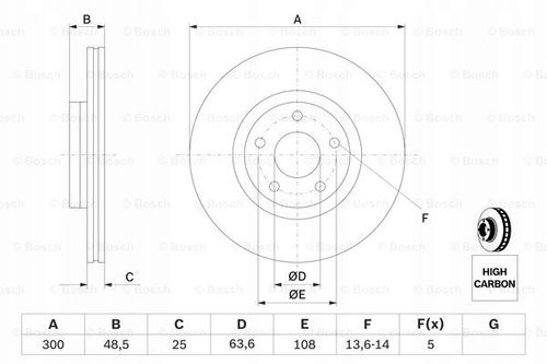 TARCZA HAM PRZOD 300X25 V BOSCH na Arena.pl