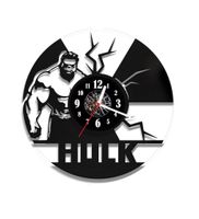Zegar ścienny z płyty winylowej Hulk 107.2