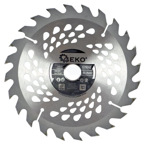 PIŁA TARCZA WIDIOWA DO CIĘCIA DREWNA 180x20 24 ZĘBY TNĄCE GEKO G78040 na Arena.pl