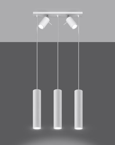 Wisząca lampa nad stół Ring SL.1098 Sollux z reflektorkami biała na Arena.pl