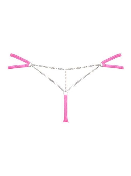 Seksowne Różowe Stringi - Obsessive Chainty S/M zdjęcie 6