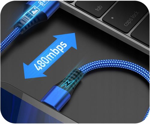 WZMACNIANY KABEL DO IPHONE QUICK CHARGE QC3 3M na Arena.pl