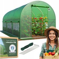 TUNEL FOLIOWY OGRODOWY SZKLARNIA 3X2M 6M2 zielony UV-4 NAMIOT z atestem