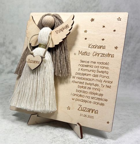 PODZIĘKOWANIE dla MATKI CHRZESTNEJ komunia ANIOŁEK MAKRAMA na Arena.pl