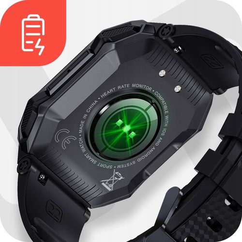 SMARTWATCH ZEGAREK MĘSKI MILITARNY ROZMOWY WIELOFUNKCYJNY POMIARY MENU PL na Arena.pl