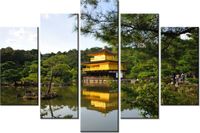 100CM 150CM OBRAZ 5 ELEM ZŁOTY DOMEK MITH HUANG ŚCIENNY